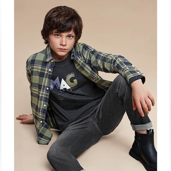 NWT Nukutavake Mayoral Button Down Dill Plaid Shirt 16 - Picture 4 of 4